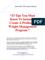 33 Tips You Must Know To Instantly Create A Profitable Weight-Management Program.