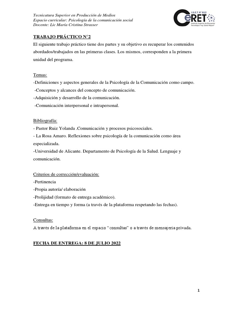 Trabajo Psicologia de La Comunicacion | PDF | Crecimiento personal y ...