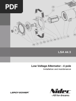 Low Voltage Alternator - 4 Pole: Installation and Maintenance