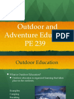 Outdoor and Adventure Education PE 239