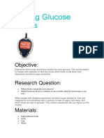 Testing Glucose Levels