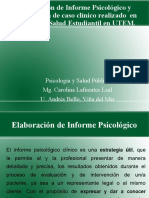 VI Clase, Informe Psicológico