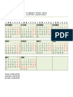 Calendario Escolar 20202021