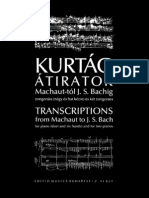 Bach - Transcriptions Kurtag 4 Mains