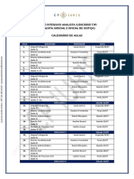 Calendario de Aulas - Analista TJPI