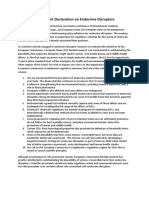 The Berlaymont Declaration On Endocrine Disrupters 2013