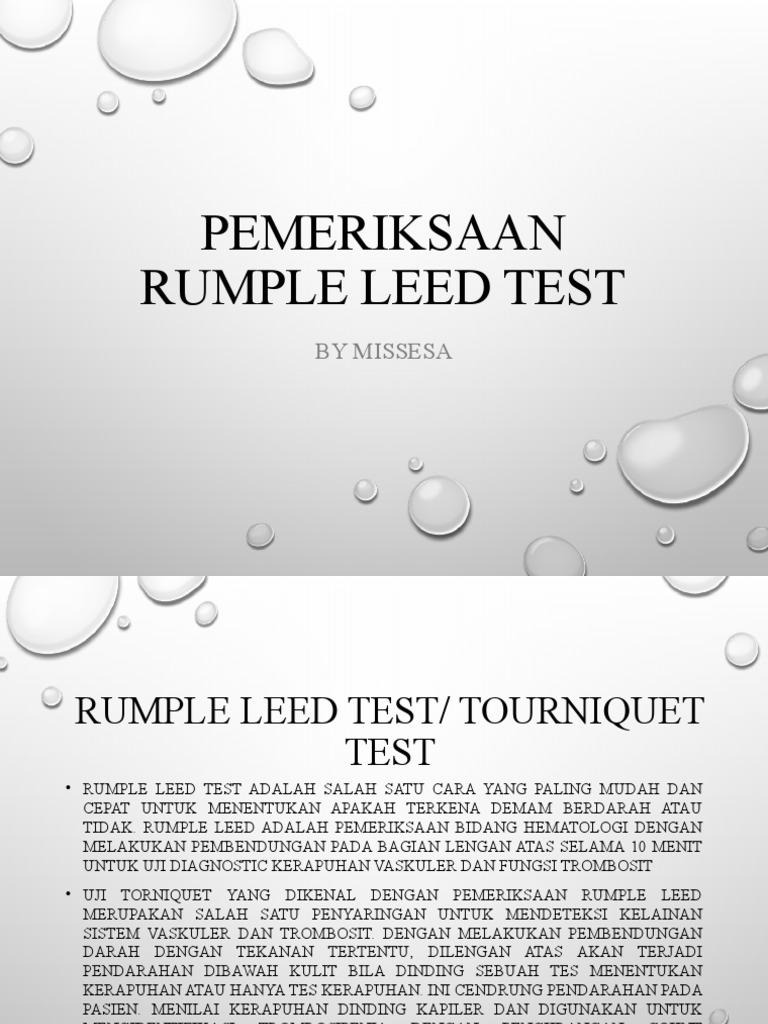 Rumple Leed Test | PDF