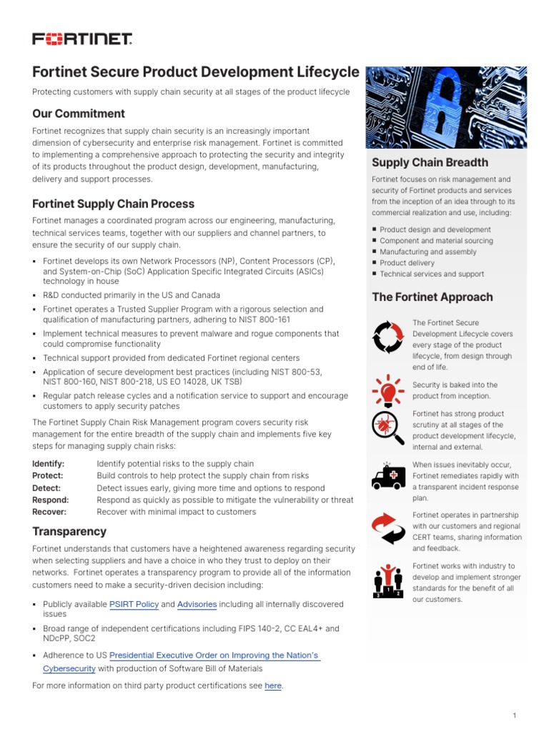 Secure Product Development Lifecycle Our Commitment PDF