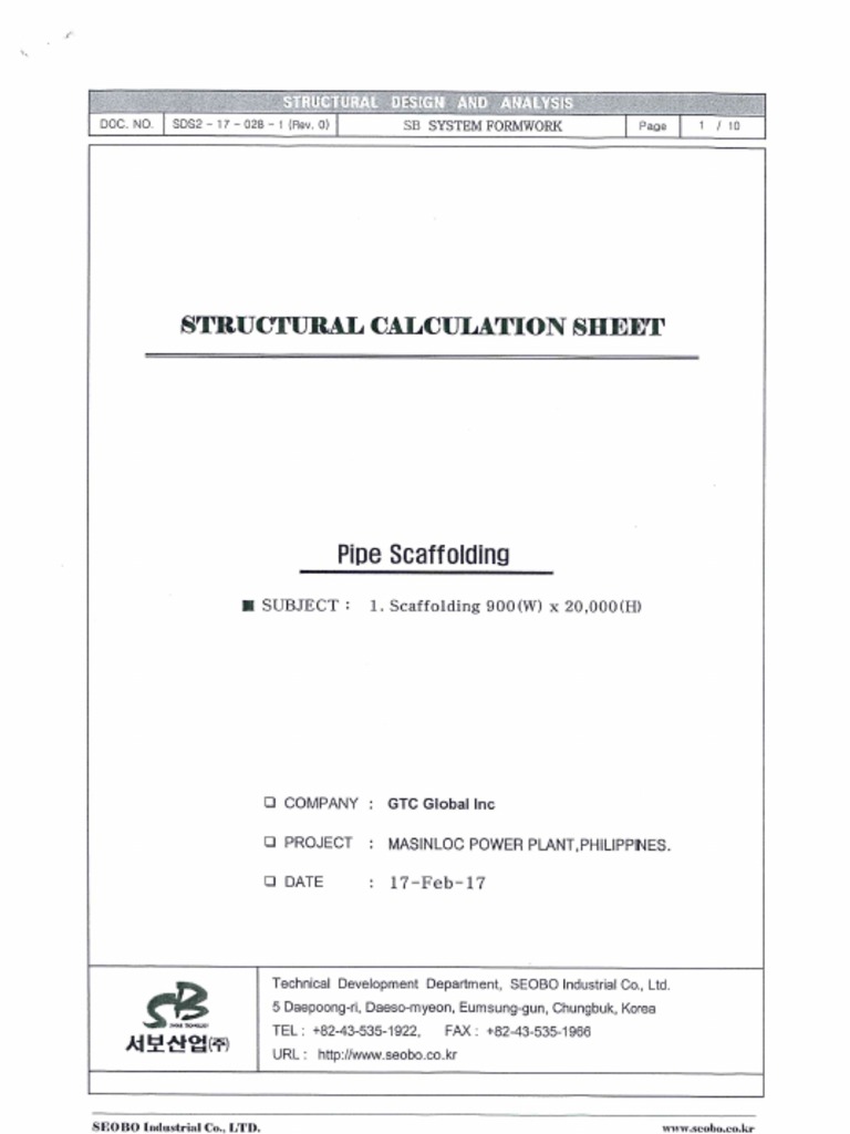 Struc Analysis - Pipe Scaffolding | PDF