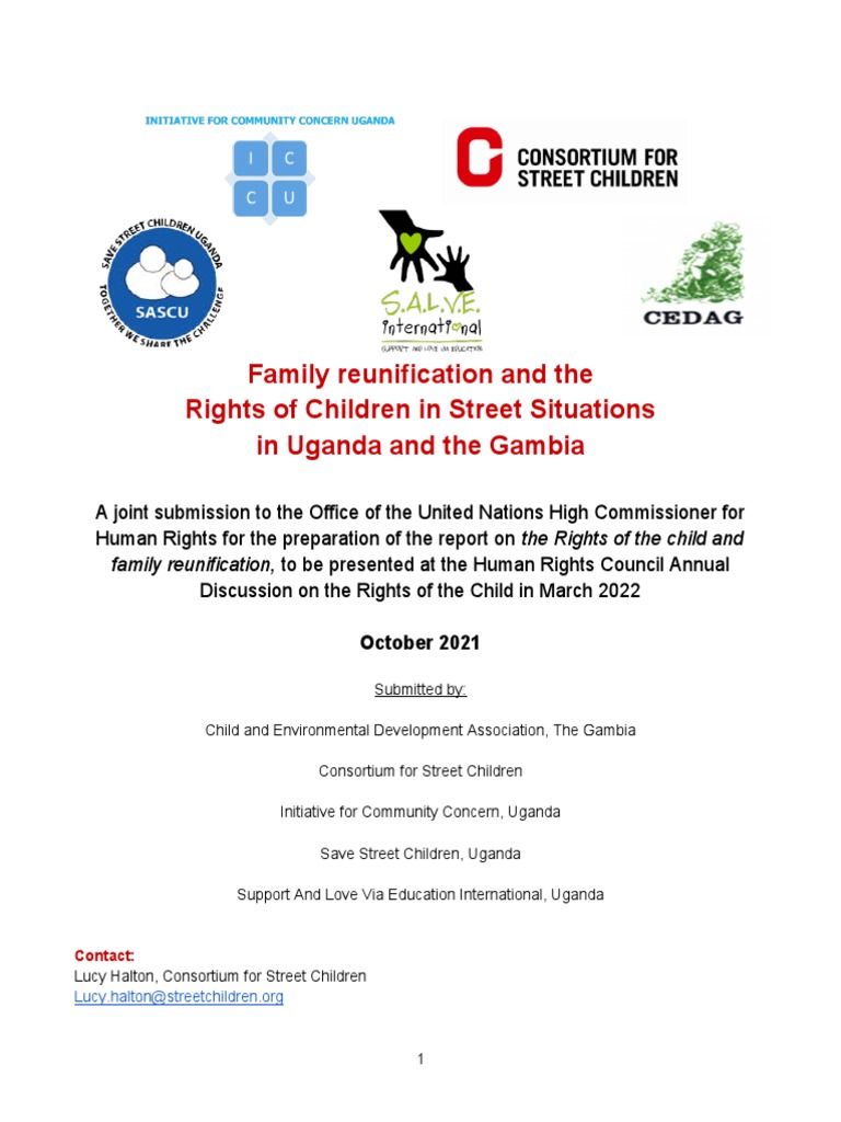 Family Reunification for Street Children | PDF | Family | Violence