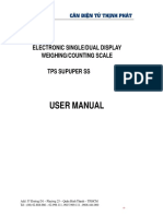 User Manual: Electronic Single/Dual Display Weighing/Counting Scale Tps Supuper Ss