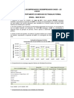 Cadastro Geral de Empregados E Desempregados Caged - Lei 4.923/65 Síntese Do Comportamento Do Mercado de Trabalho Formal Brasil - Maio de 2011