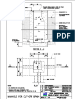 Manhole For Cut-Off Drain: Section A - A