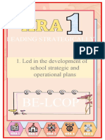 Leading Strategically: 1. Led in The Development of School Strategic and Operational Plans