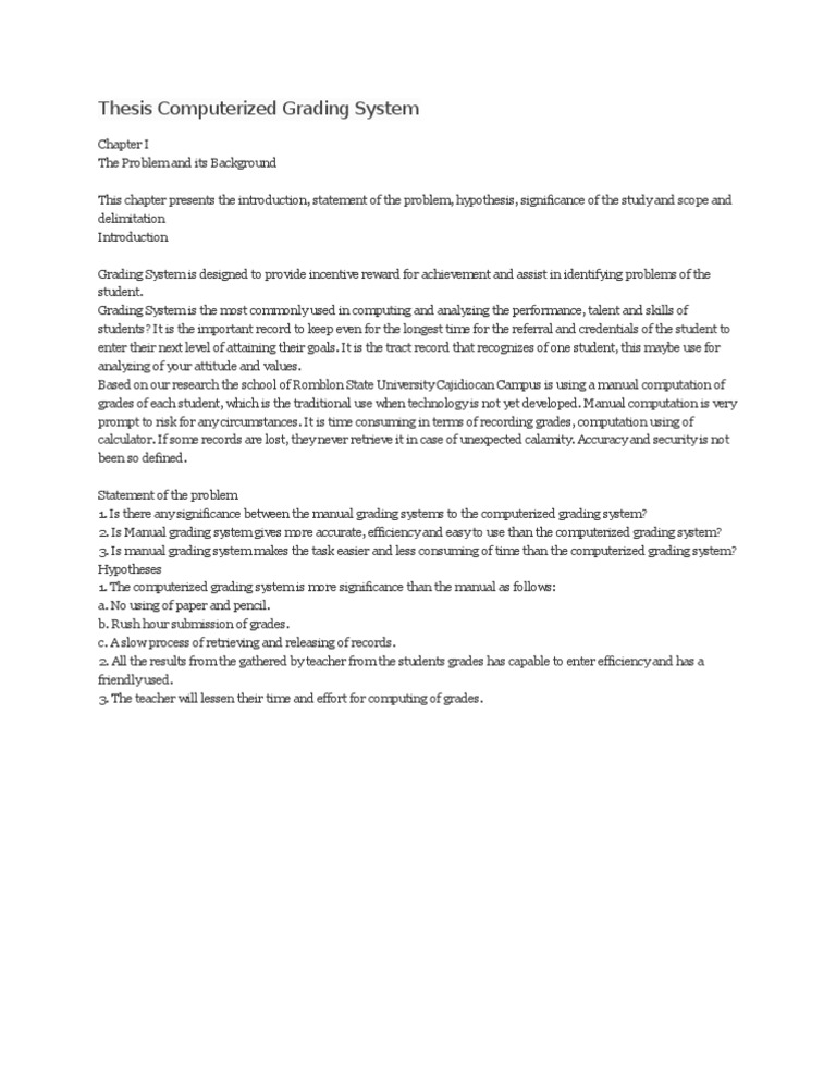 Computerized vs Manual Grading Systems | PDF