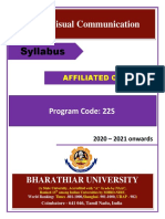 B.SC Visual Communication Syllabus 2020-2021