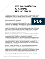 O Combate Ao Comrcio Ilegal de Animais Silvestres No Brasil