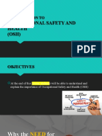 Introduction To: Occupational Safety and Health (OSH)