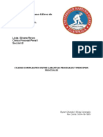 Cuadro Comparativo de Garantias Constitucionales y Principios Procesales