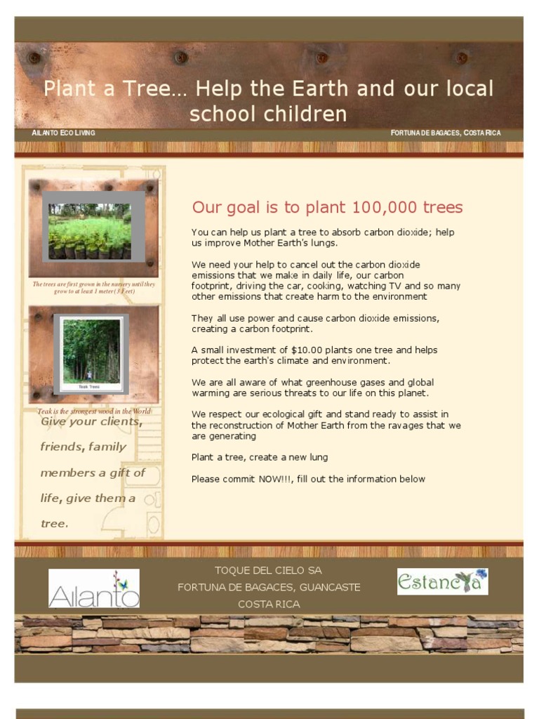 Tree Brochure | PDF | Greenhouse Gas | Carbon Footprint