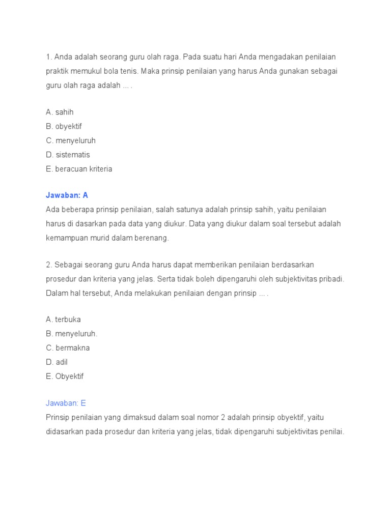 Contoh Soal P3K | PDF
