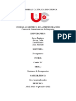 EJERCICIO SOBRE NOCIONES DE PRESUPUESTOS Trabajo Grupal 