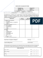 Employee Exit Clearance Form PDF