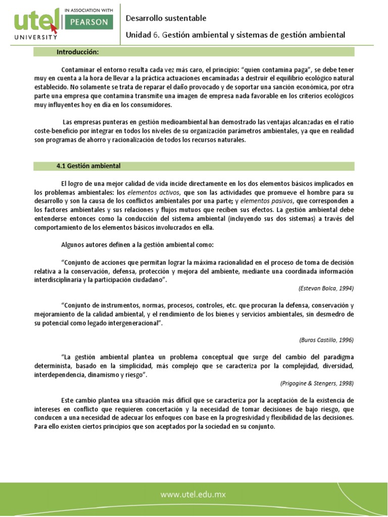 Gestión Ambiental | PDF | Entorno natural | Desarrollo sostenible