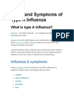 Signs and Symptoms of Type A Influenza