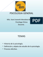 Clase No.1 Psicologia General - Introduccion A La Psicologia