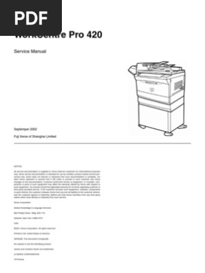 Xerox Work Centre Pro 4 Service Manual Electrical Connector Documentation