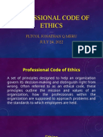 Police Professional Code of Ethics