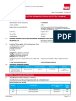 Safety data sheet for o-Toluidine