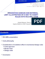 Irradiation Damage and Material Limit: Illustration of A Way To Codify Rules With RCC-MRX Code