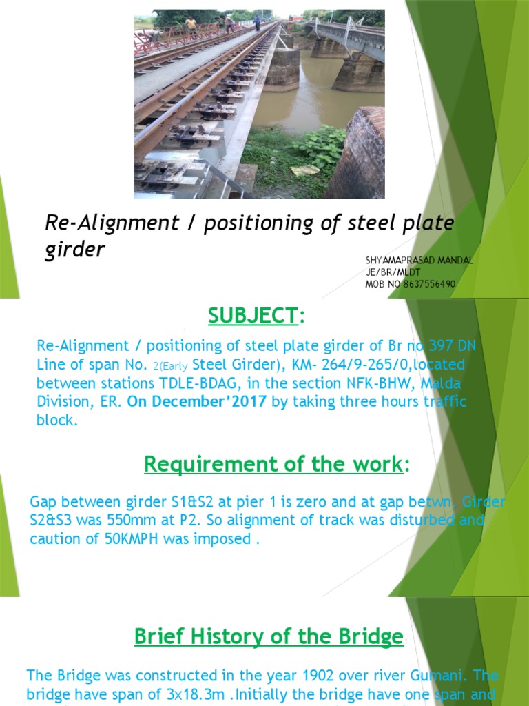 Steel Girder Realignment Process | PDF | Civil Engineering ...
