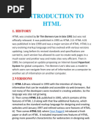 Introduction To HTML