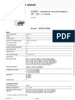 Product Data Sheet: iC60N - Miniature Circuit Breaker - 2P - 2A - C Curve