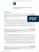 SAP ERP Production Planning and Manufacturing (PP) Certifications Practice Exam - Full