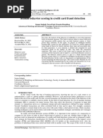 Human Behavior Scoring in Credit Card Fraud Detection