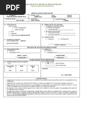 leave form
