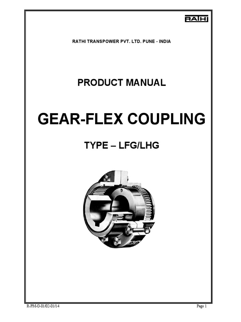 Gear-Flex Coupling: Product Manual | PDF | Manufactured Goods | Equipment