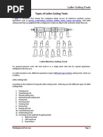 Types of Lathe Cutting Tools