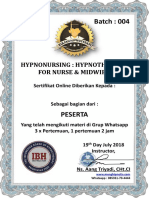 Sertifikat Online Hypnonursing Batch 4