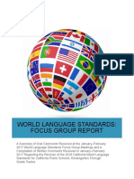 World Language Standards: Focus Group Report
