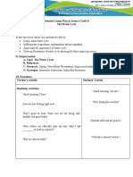 Lesson Plan WATER CYCLE