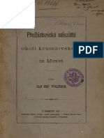 Woldřich, Jan N. - Předhistorická Naleziště Okolí Krumlovského Na Moravě.
