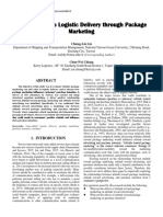 Adding Value To Logistic Delivery Through Package Marketing: Chiung-Lin Liu