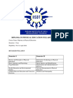 Diploma in Physical Education Syllabus