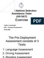 United Nations Selection Assistance Team (Un Sat) : Exercise