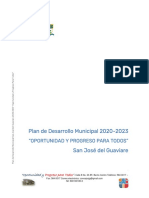 San Jose Del Guaviare Plan de Desarrollo Municipal 2020 2023